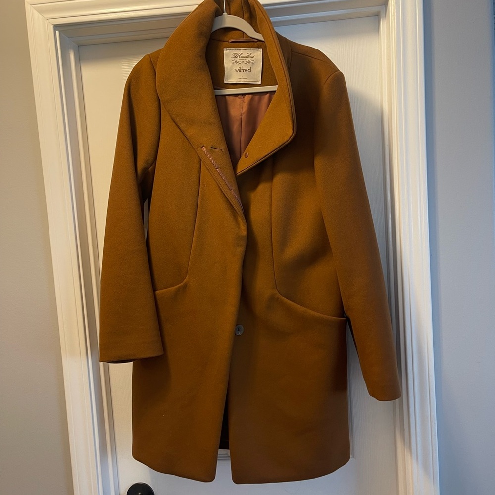 Aritzia Camel Wool-Blend Pea Coat - Picture 5 of 12